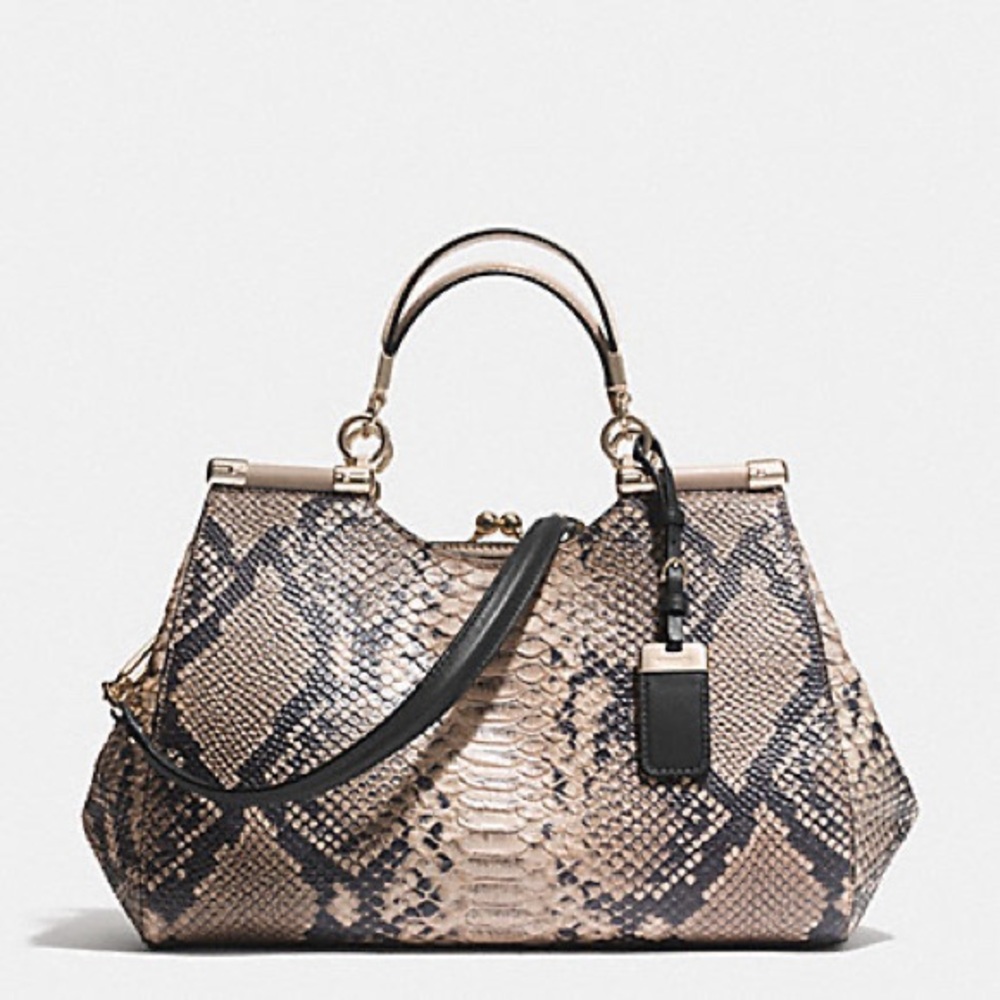 ✨Limited Edition✨ Coach MADISON CARRIE SATCHEL IN DIAMOND PYTHON LEATHER